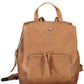 Brown Polyurethane Women Backpack