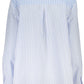 Light Blue Viscose Women Shirt