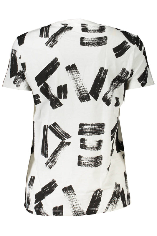 White Cotton Women T-Shirt