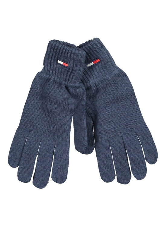 Blue Cotton Men Glove