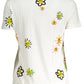 White Cotton Women T-Shirt