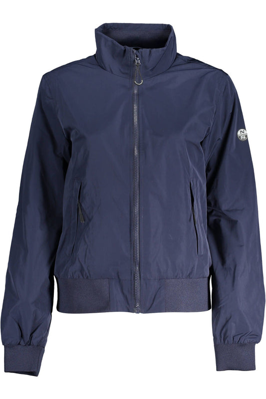Blue Polyester Women Jacket