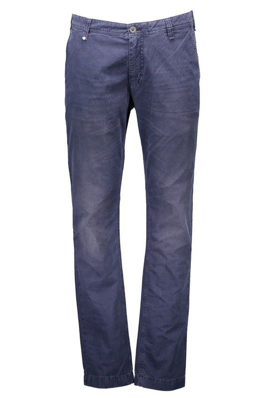 Blue Cotton Men Pant