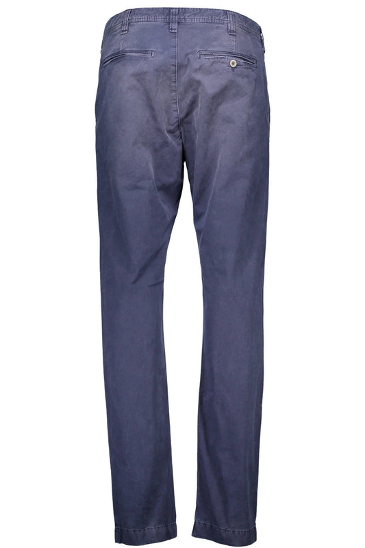 Blue Cotton Men Pant