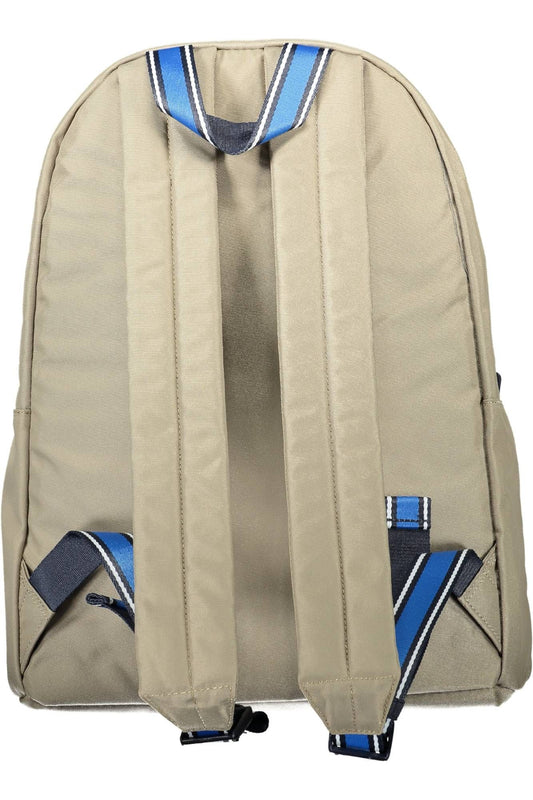 Beige Polyester Men Backpack