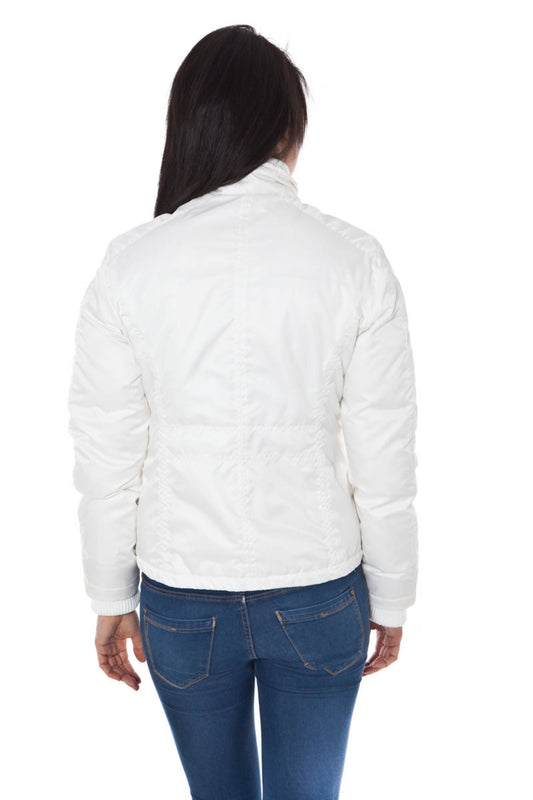 White Polyester Women Jacket