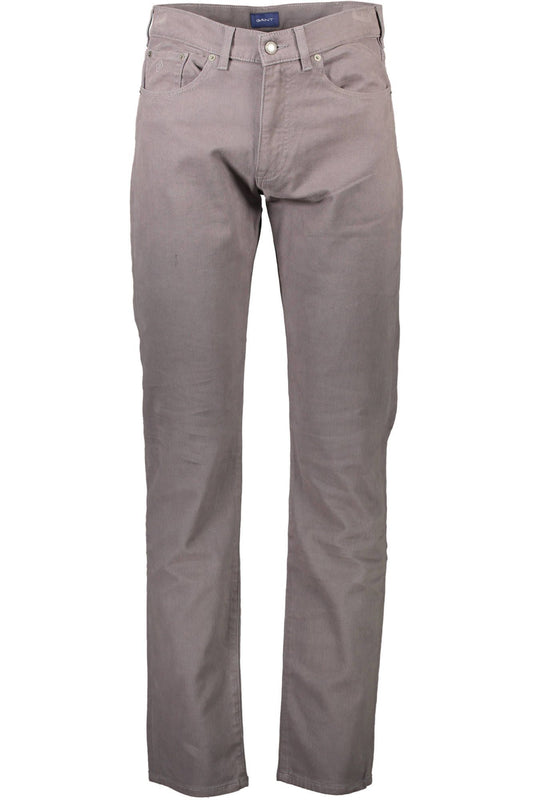 Gray Cotton Men Trouser
