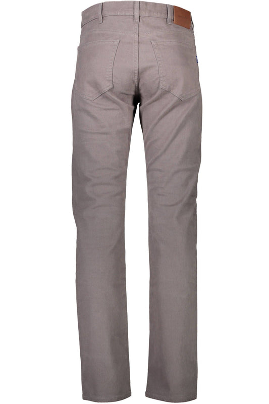 Gray Cotton Men Trouser