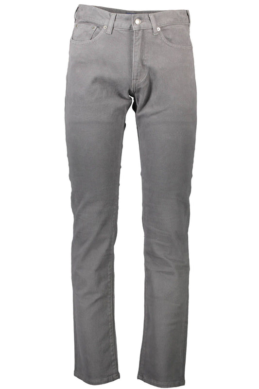 Gray Cotton Mens Trousers