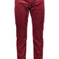 Red Cotton Men Pant