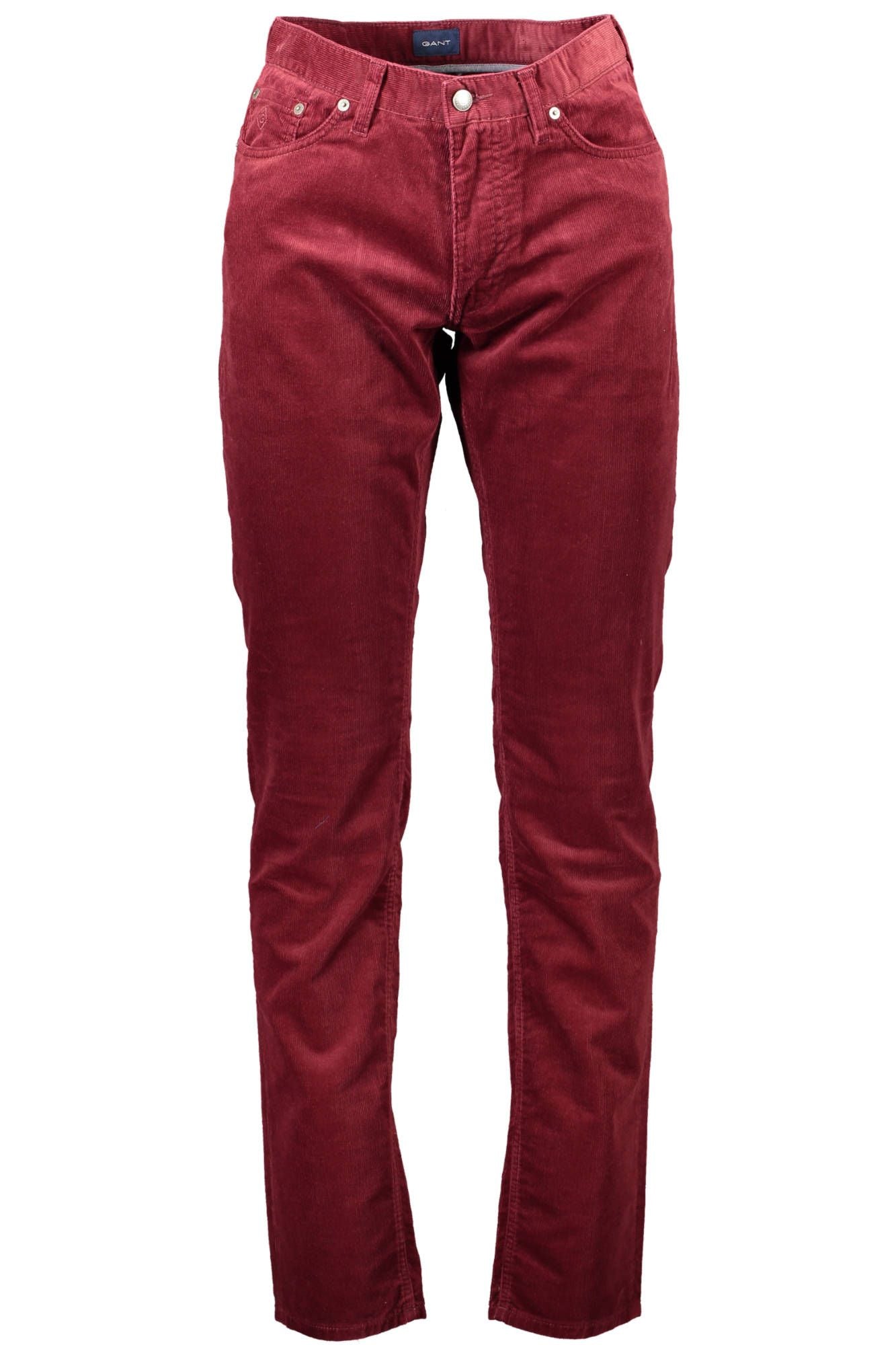 Red Cotton Men Pant