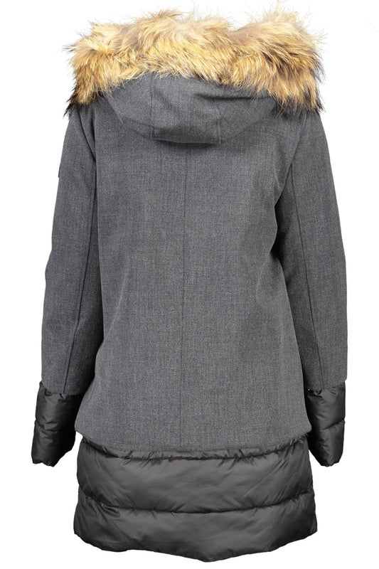 Gray Polyester Women Jacket