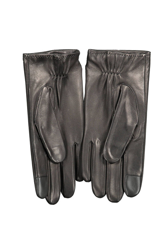 Black Leather Men Glove