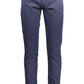 Blue Cotton Men Trouser