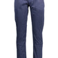 Blue Cotton Men Pant
