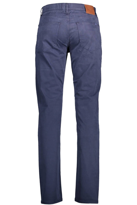 Blue Cotton Men Pant