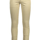 Beige Cotton Men Trouser