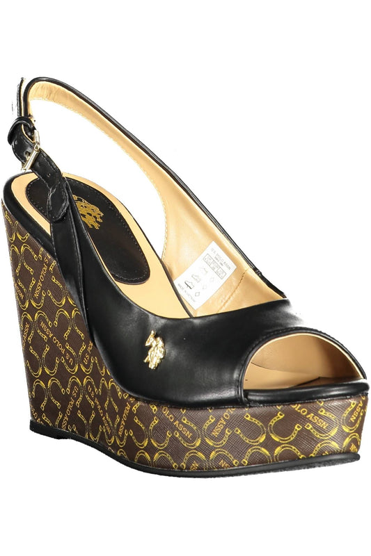 Black Eco Leather Women Sandal