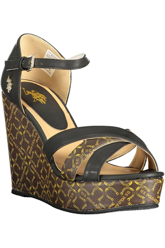 Black Eco Suede Women Sandal