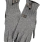 Gray Wool Men Glove