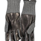 Gray Wool Men Glove