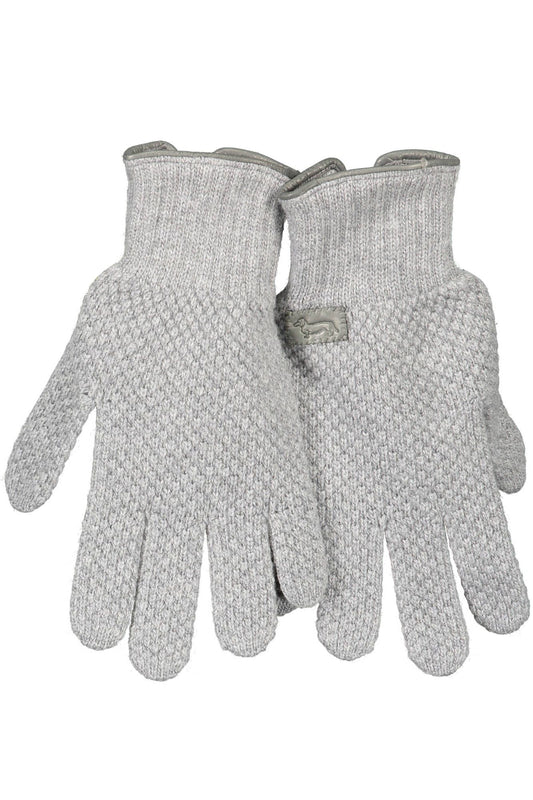 Gray Wool Men Glove