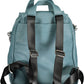 Blue Polyurethane Women Backpack