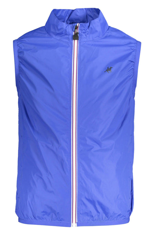 Blue Nylon Men Jacket