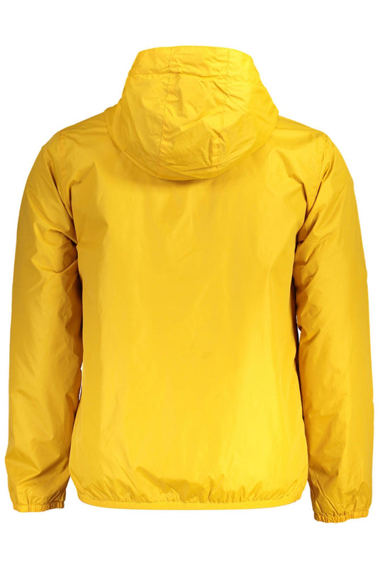 Yellow Nylon Men Jacket