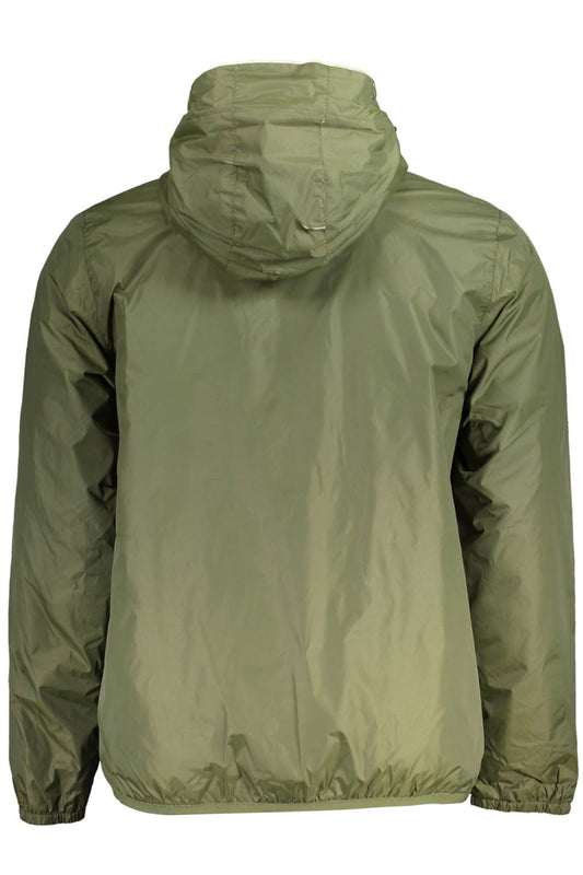 Green Nylon Men Jacket