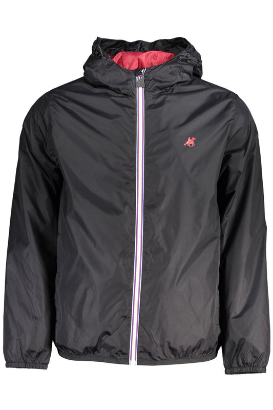 Black Nylon Men Jacket