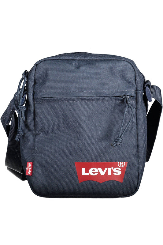 Blue Polyester Men Shoulder Bag