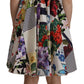 Elegant Patchwork Mini Dress in Vibrant Multicolor