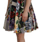 Elegant Patchwork Mini Dress in Vibrant Multicolor