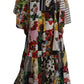 Multicolor Patchwork Kaftan Dress