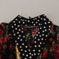 Multicolor Patchwork Silk Kaftan Robe