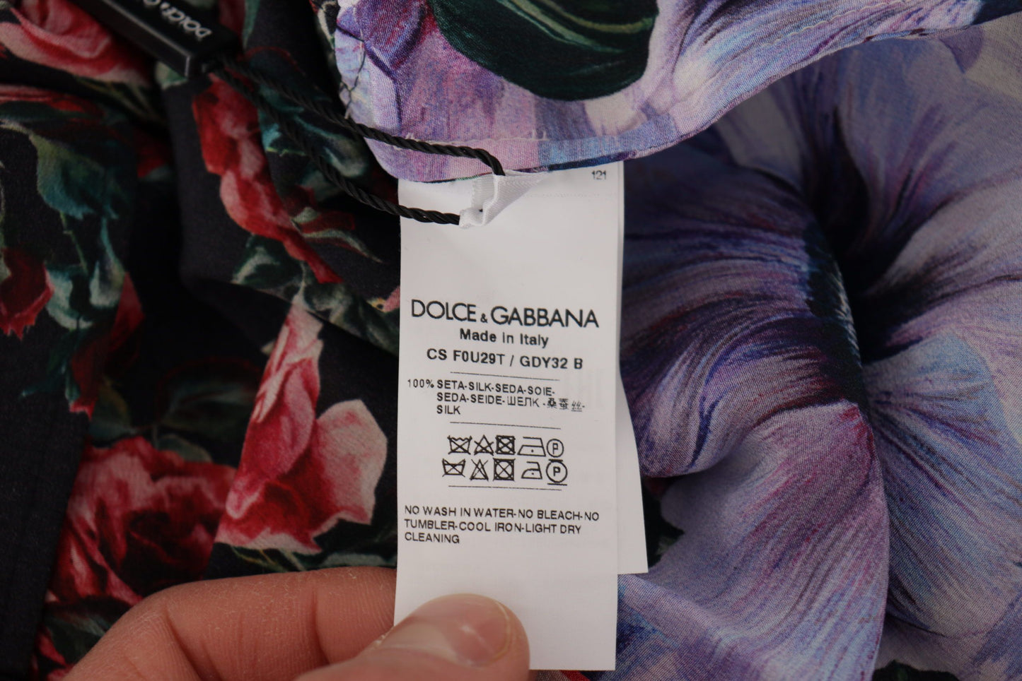 Multicolor Patchwork Silk Kaftan Robe