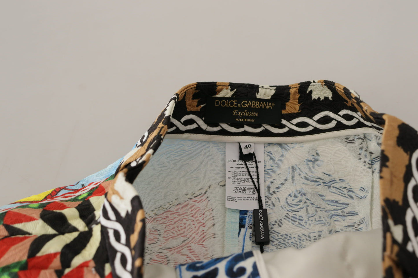 High-Waist Majolica Floral Hot Pants