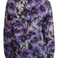 Elegant Floral Silk Long Sleeve Blouse