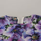 Elegant Floral Silk Long Sleeve Blouse