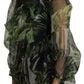 Elegant Green Banana Leaf Silk Blouse Top