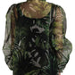 Elegant Green Banana Leaf Silk Blouse Top