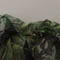 Elegant Green Banana Leaf Silk Blouse Top