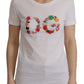 Elegant Short Sleeve Cotton Top with DG Button Detail