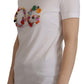 Elegant Short Sleeve Cotton Top with DG Button Detail