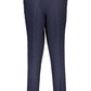 Blue Elastane Women Pant