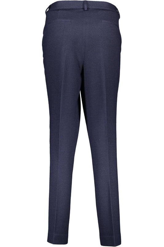 Blue Elastane Women Pant