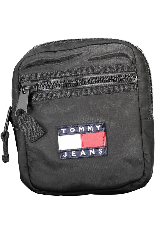 Black Polyester Men Shoulder Bag