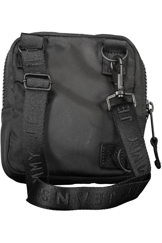 Black Polyester Men Shoulder Bag