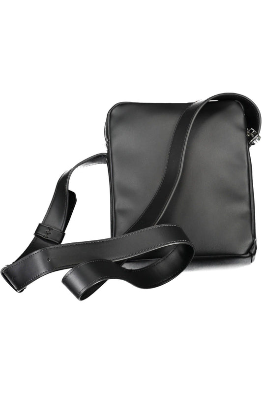 Black Polyester Men Shoulder Bag